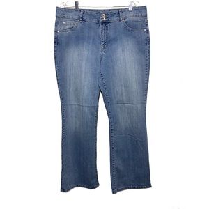 Bandolino Blu Arianna Stretch Bootcut Stonewash Soft Denim Jeans Plus Size 16